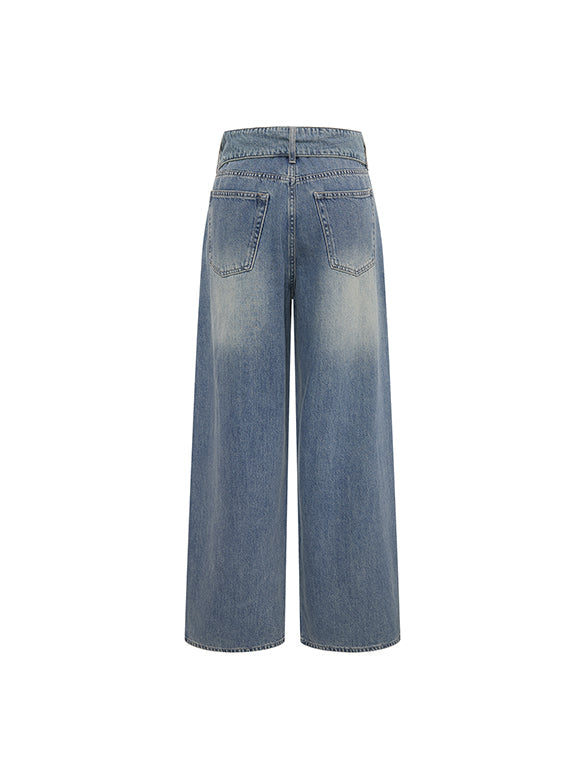 Belted Denim Pants