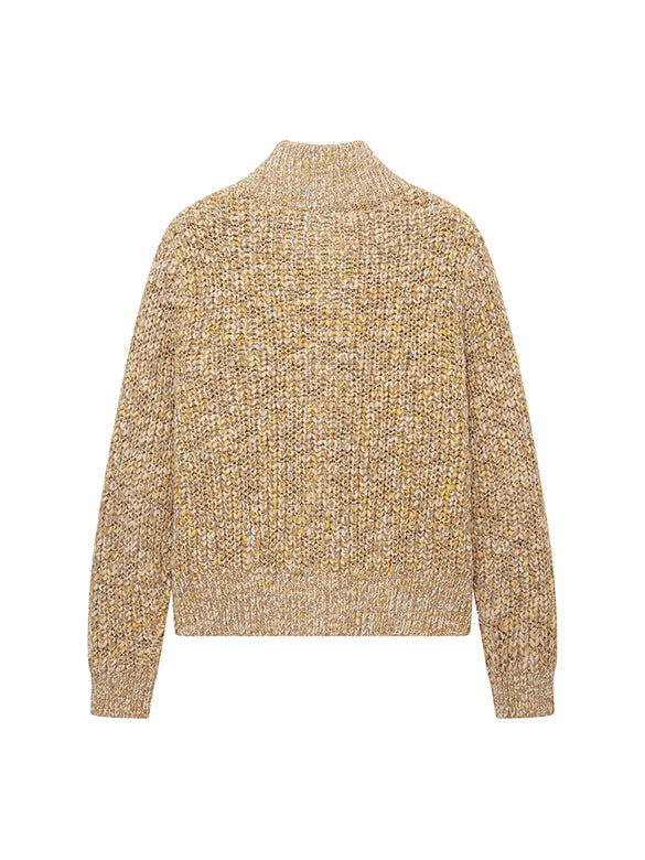 Stand Collar Knit Cardigan