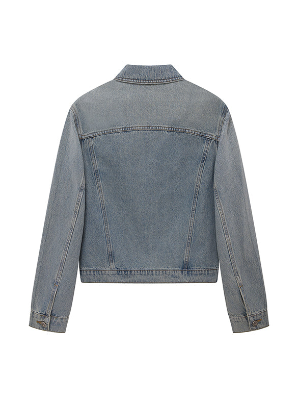 Foil Printed Denim Jacket