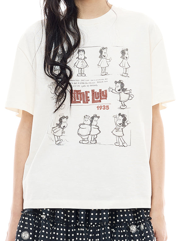 Printed & Beads Embroidery T-shirt