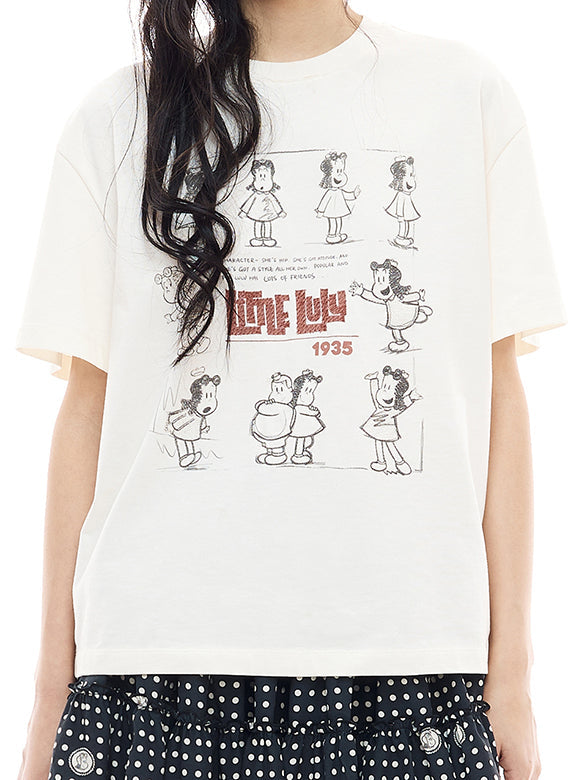Printed & Beads Embroidery T-shirt