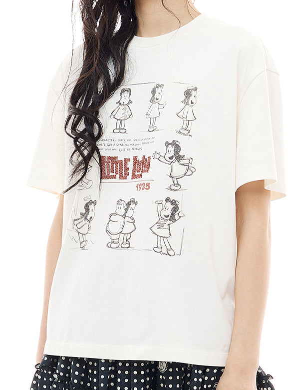 Printed & Beads Embroidery T-shirt