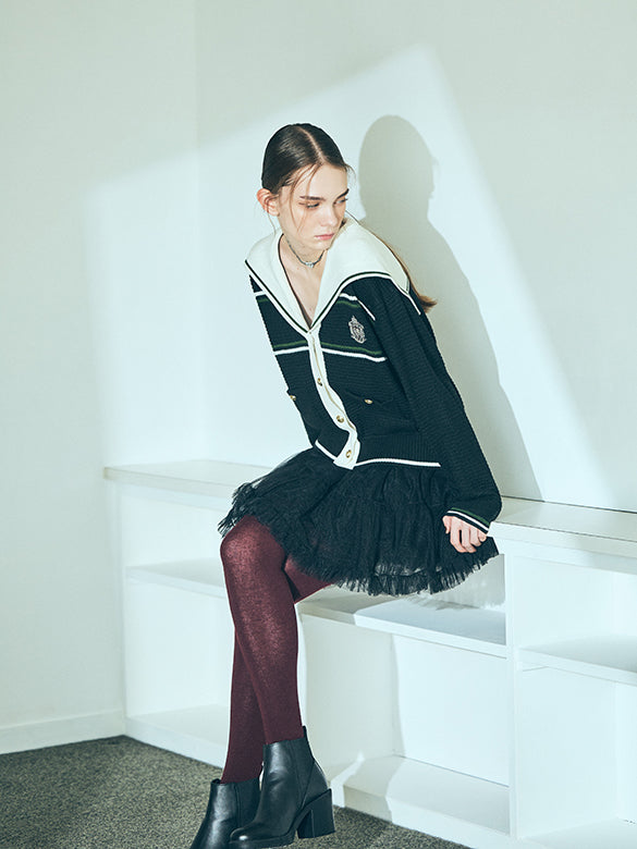 Sailor Collar Design Knit