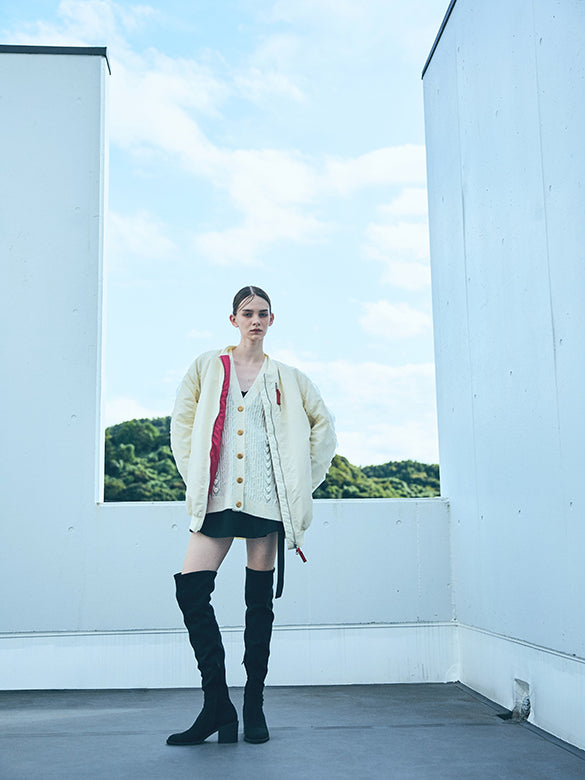 Beads Cable Knitting Cardigan