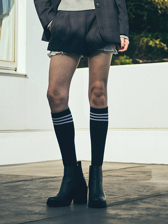 Frill Petti Pants Layered Plaid Short Pants