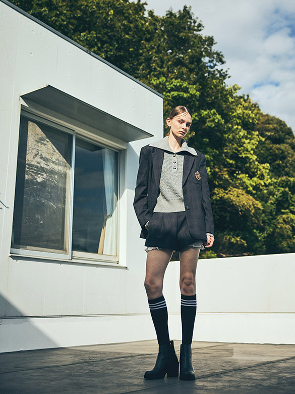 Frill Petti Pants Layered Plaid Short Pants