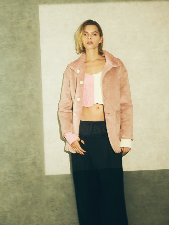 Fake Mouton Reversible Coat