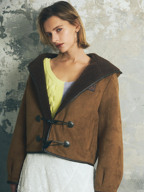 Fake Mouton Hoodie Duffle Blouson