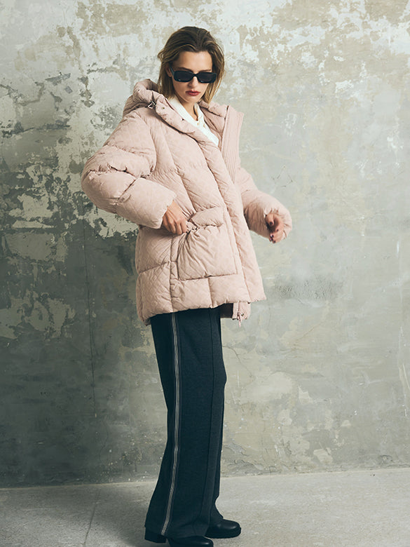 Monogram Pattern Down Coat