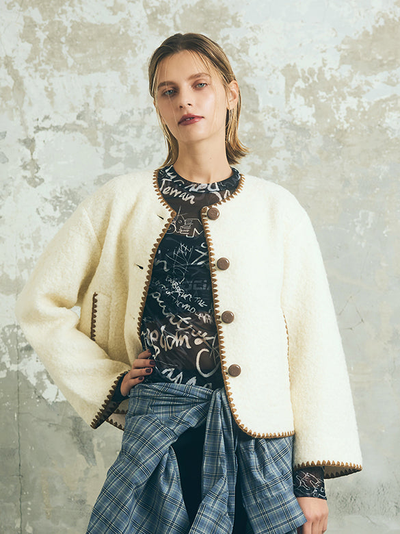 Printed Sheer Tulle Top