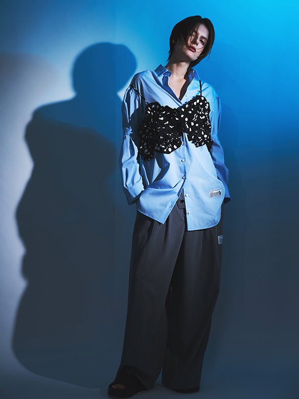 Polka Dot Frill Bustier