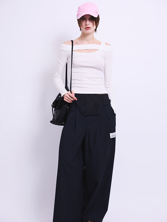 Layered Design Slacks Pants