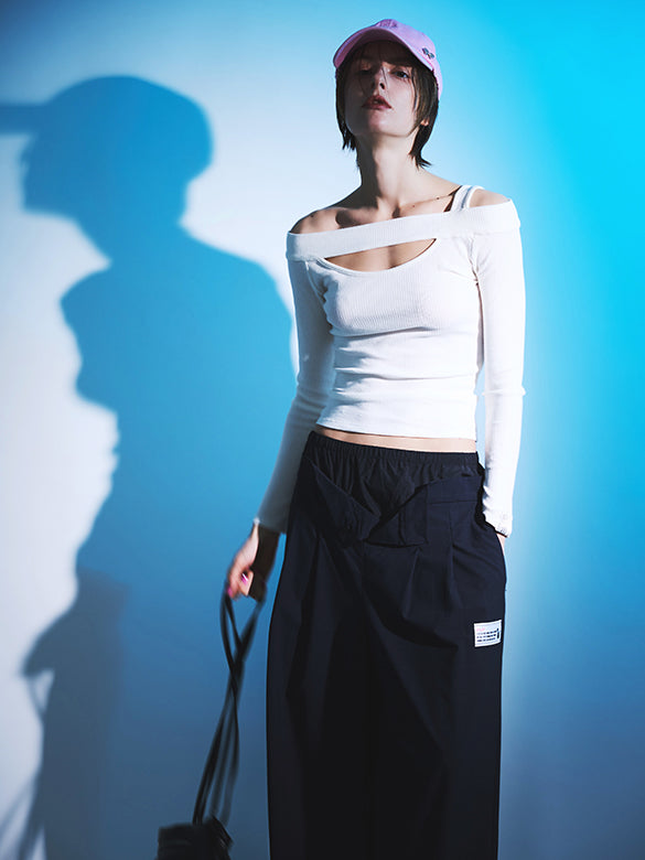 Layered Design Slacks Pants