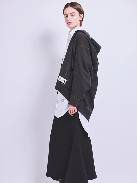 Tuck Design Sleeves Long Shirt Dress