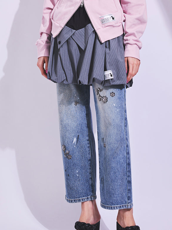 Layered Design Balloon Skirt