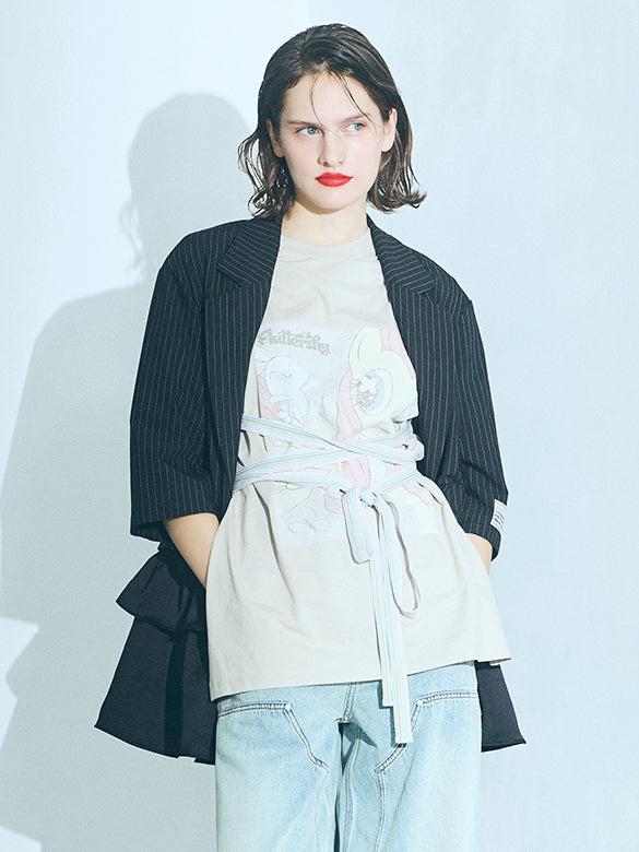 Ribbon Code Printed T-shirt