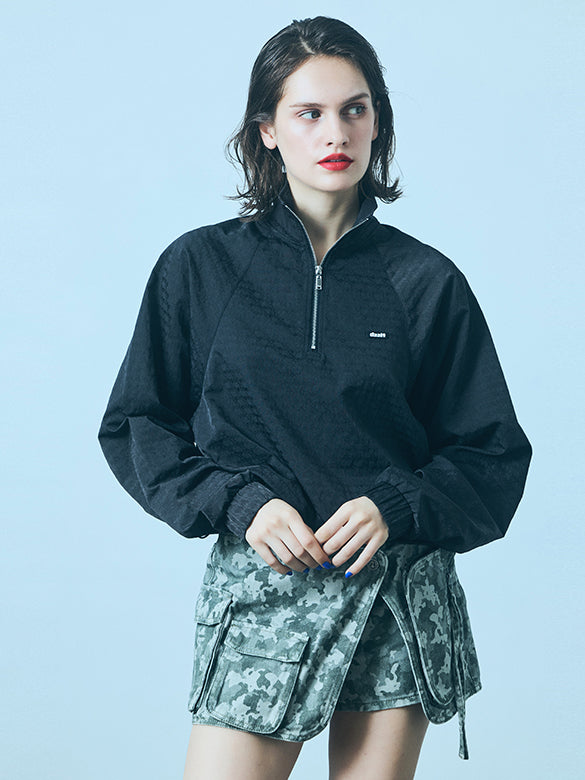 Monogram Pattern Zipper Blouson