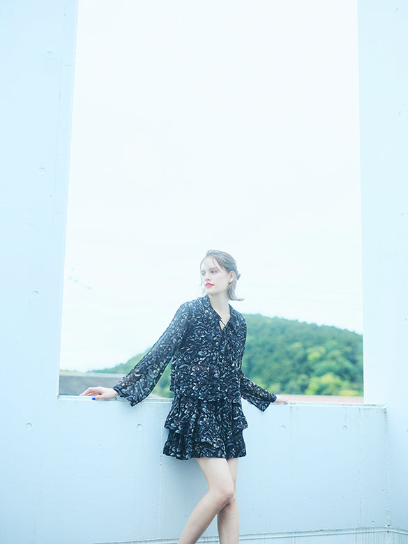 Printed Chiffon Skirt