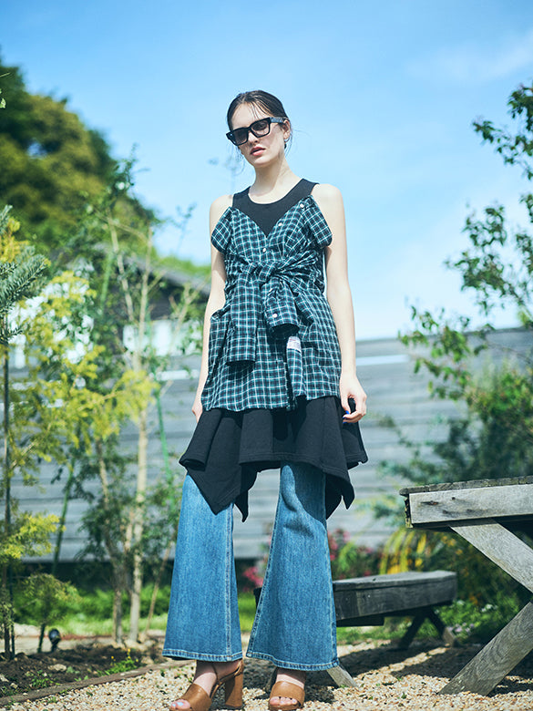 Flare Denim Pants