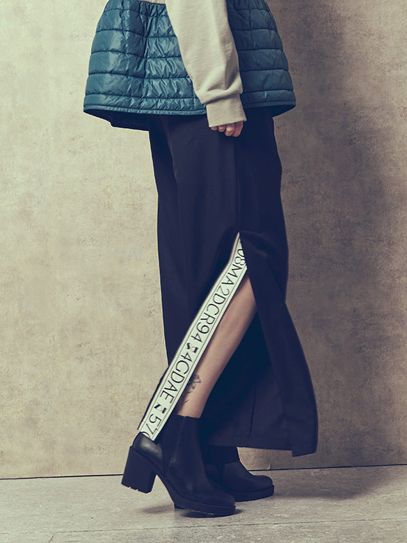 Tape Slit Slacks Pants