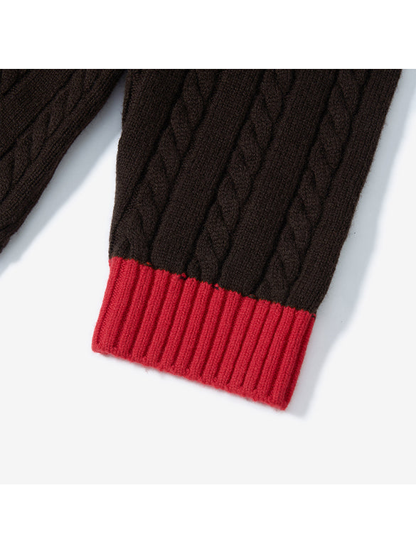 Shirt Layered V-neck Knit