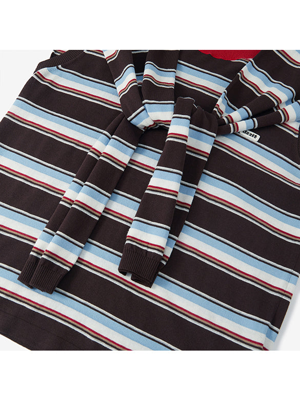 Retro Color Stripe Ensembles Knit