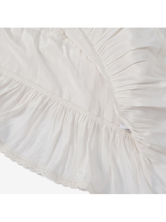 Hem Frill Combination Dress