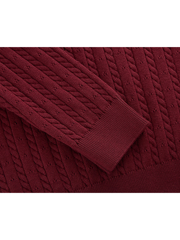 Pompon Code Knit Hoodie
