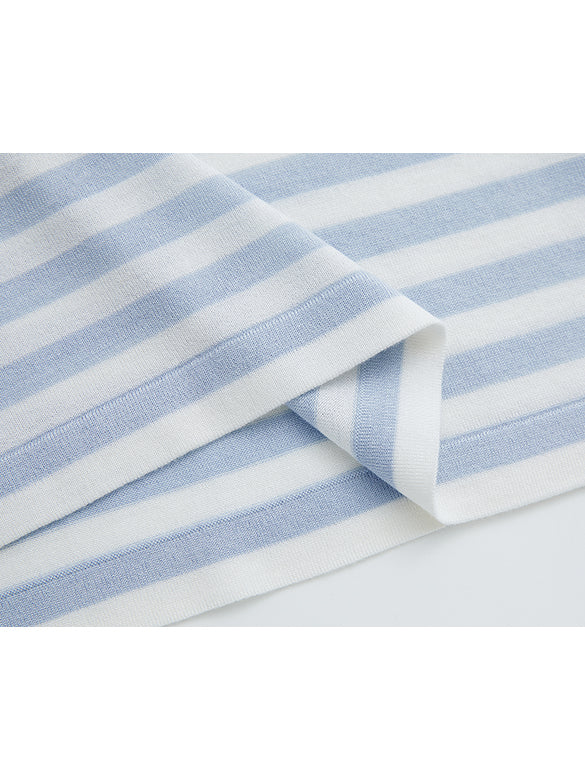 Printed Beads Stripe Knit