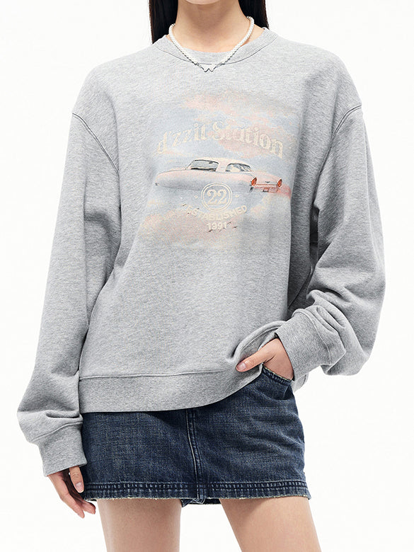 Printed & Beads Sweatshirt