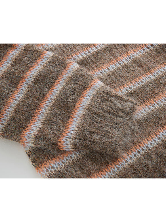 Mohair Stripe Knit Top