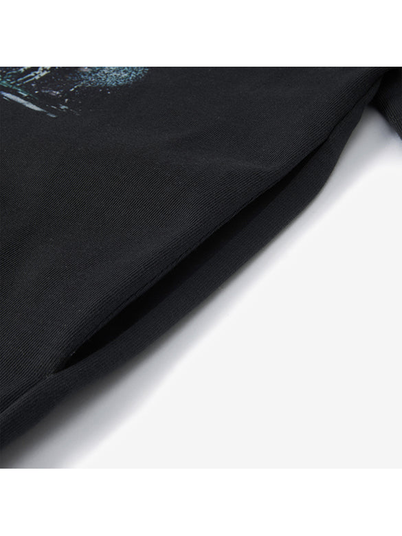 Denim Hem Combination T-shirt Dress