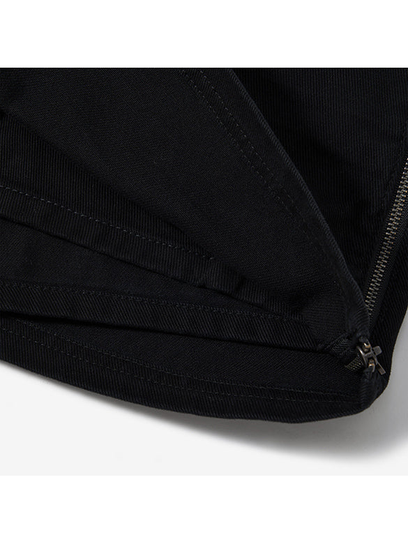 Side Zipper Denim Skirt-Pants