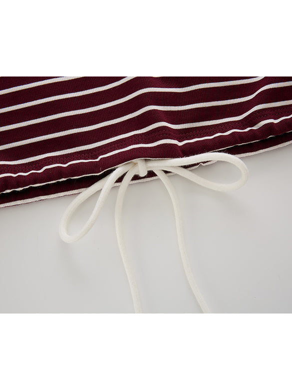 Waist Code Stripe Top