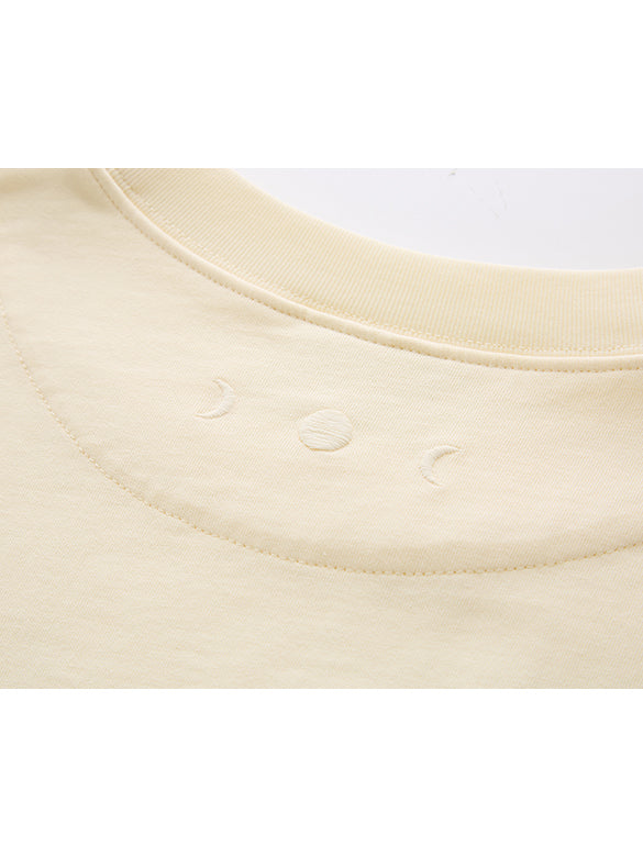 Embroidery Mix Fabric T-shirt