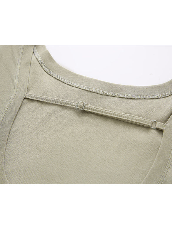 Back-side Design Long Sleeves T-shirt