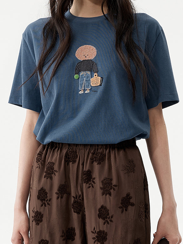 Embroidery Character T-shirt