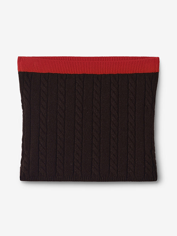 Bi-color Knit Bare Bustier