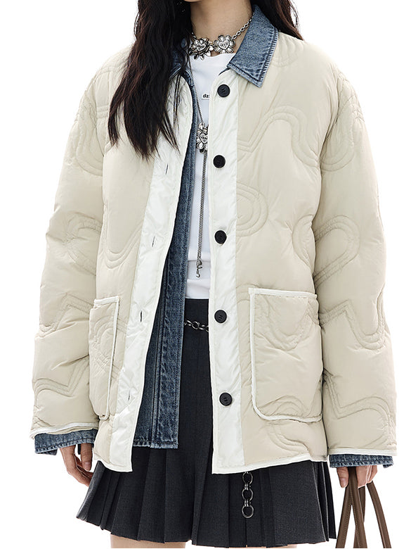Monogram No-collar Down Jacket