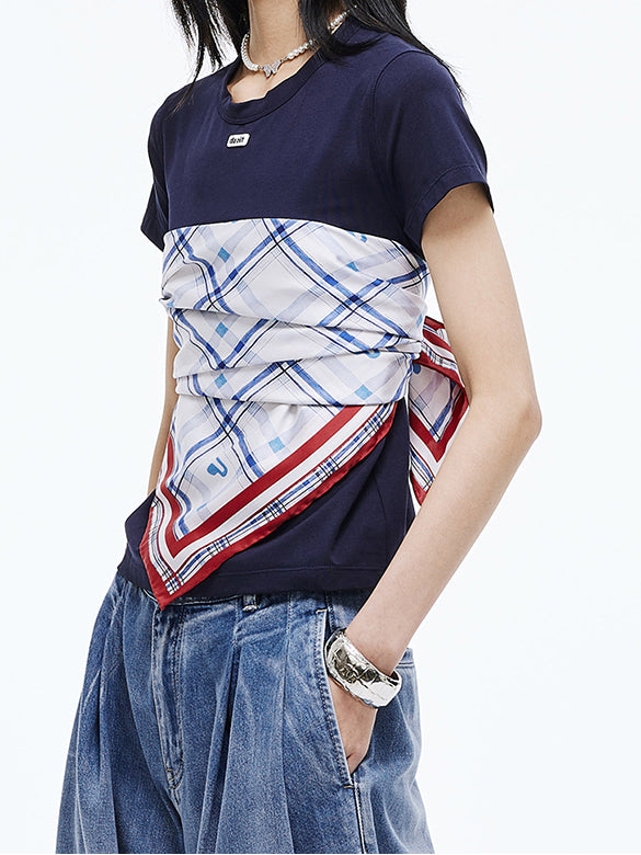 Scarf Combination T-shirt