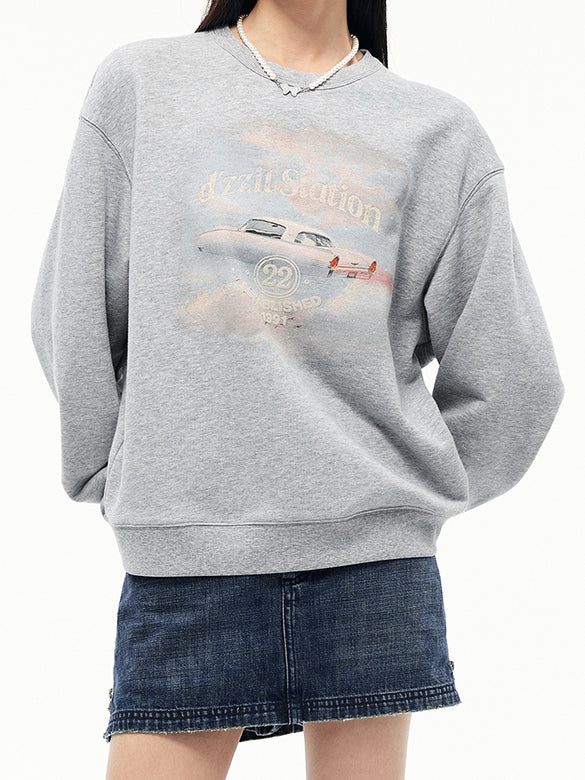 Printed & Beads Sweatshirt