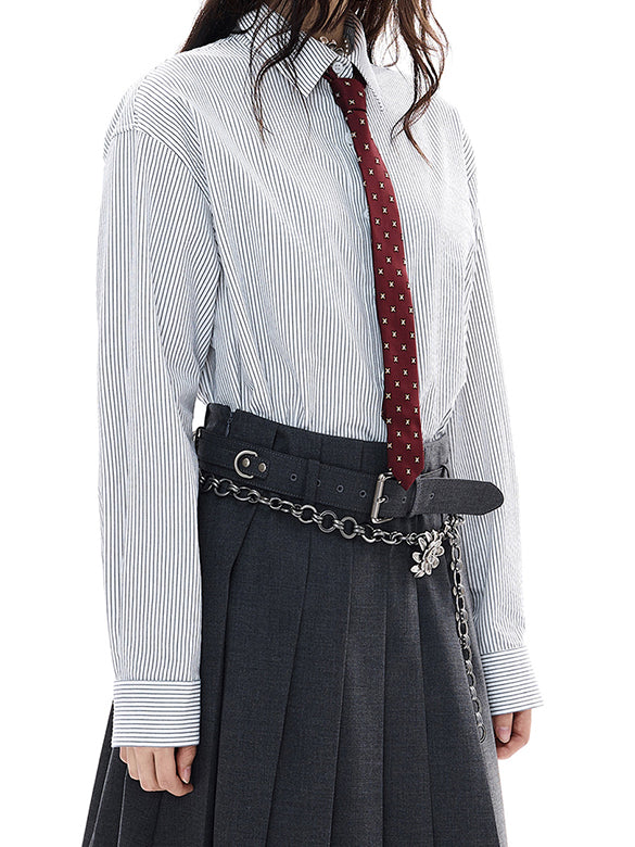 Plaid & Stripe Tie-shirt
