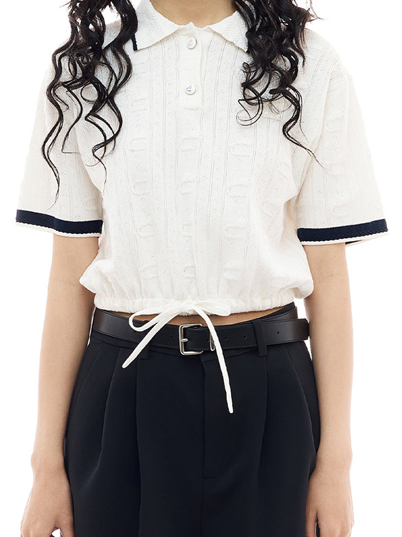 Bi-color Line Polo-Knit