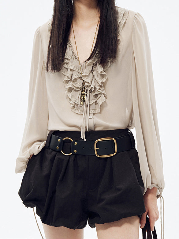 Frill Chiffon Blouse