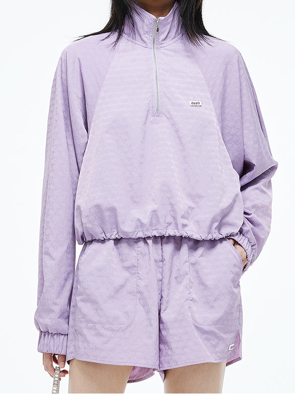 Monogram Pattern Zipper Blouson