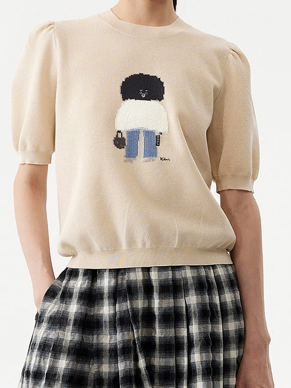 Embroidery Character Knit
