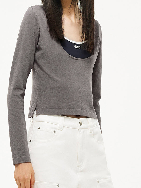 Layered Knit Top