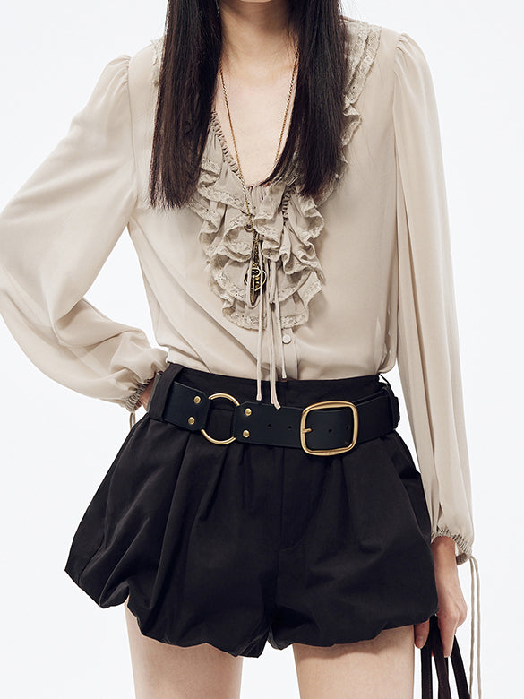 Frill Chiffon Blouse