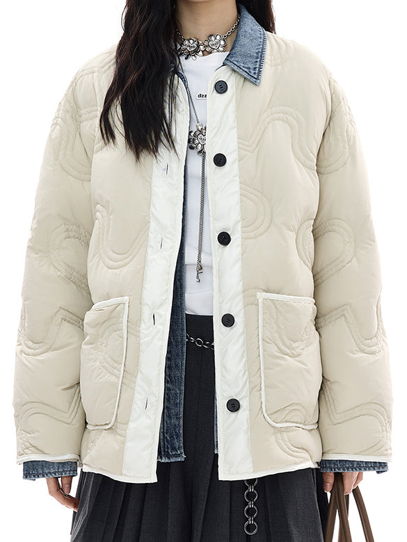 Monogram No-collar Down Jacket