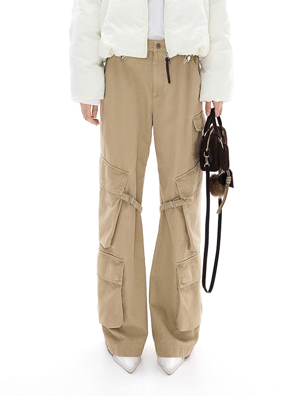 Strap Design Cargo Pants
